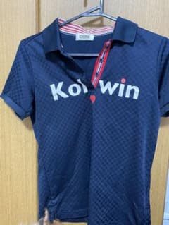 Kolwin レディース ゴルフウェア ポロシャツ ネイビー Mのサムネイル
