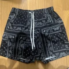 ペイズリー柄 ショートパンツ ブラックのサムネイル