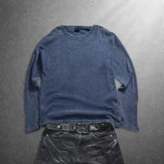 トップス 00s Y2K Waffle L/S Tee Faded Grunge archive y2k faded waffle tee blue grunge - メルカリ