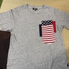 izzue 星条旗柄 ポケットTシャツ グレー Sのサムネイル