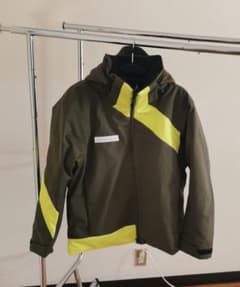 スキーウェア メンズM 防寒 防雪 カーキ×イエロー 山系 アウトドアのサムネイル