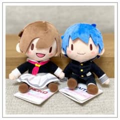 初音ミクシリーズ　ふわぷちミニぬいぐるみ　KAITO　MEIKO　制服Ver.