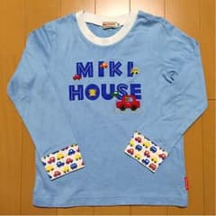 ミキハウス★プッチーと車刺繍 長袖Tシャツ 110cmのサムネイル