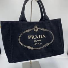 美品！ PRADA プラダ ハンドバッグ ブラック カナパS 165a - メルカリ
