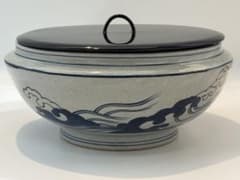 茶道具 染付桜川水指 桜水指 水指 共箱 - メルカリ