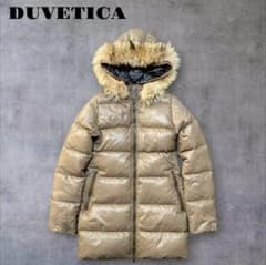 DUVETICA ダウンコート フード付き ベージュ 38 M - メルカリ