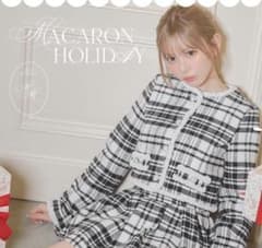 michellMacaron チェックジャケット ブラック×ホワイトのサムネイル
