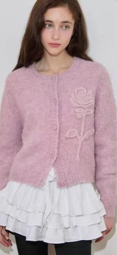 【SINOON】Rose Flower Cardigan カーディガン 長袖
