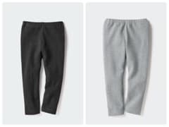 UNIQLO リブレギンス 10分丈 ブラック グレー 2枚セットのサムネイル