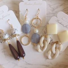 ハンドメイド ピアス 3点セットのサムネイル