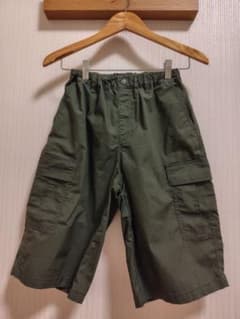 UNIQLO キッズ カーゴハーフパンツ 160 カーキのサムネイル