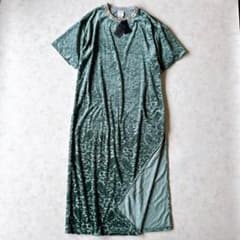 【新品】ANNA SUI アナスイ ベロアオパールワンピース 緑 S USA製 新品】ANNA SUI アナスイ ベロアオパールワンピース 緑 S USA製 - メルカリ