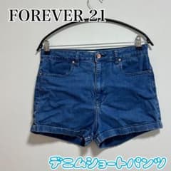 FOREVER 21 데님 반바지 29 인치 블루 롤업
