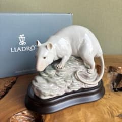 LLADRO 子年 干支置物 台座付き 箱付き リヤドロ リアドロ ネズミ 