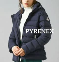 PYRENEX✨美品　ピレネックス　スプートニックソフト　ダウン　ネイビー　38 美品】ピレネックス ダウンジャケット スプートニックソフト 紺 M ロゴ