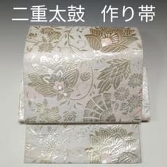 二重太鼓の付け帯⭐銀地 花唐草文 六通柄 フォーマル 3549 - メルカリ