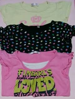 110cm 　女の子 Tシャツ　３枚セットのサムネイル