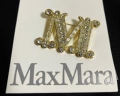 MaxMara マックスマーラ　Mロゴ クリスタル ブローチのサムネイル