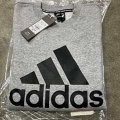 adidas グレー トレーナー ロゴ入り　新品未使用のサムネイル