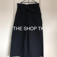 TK ワイドパンツ ガウチョパンツ　リネン混のサムネイル
