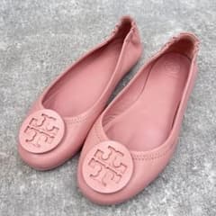 美品 TORY BURCH ミニートラベル バレエシューズ ビジュー ピンク 箱 極美品 トリーバーチ ミニートラベルバレエフラット ピンク - メルカリ