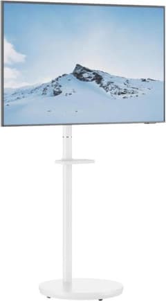 プラズマテレビ ホワイトスタンド テレビスタンド ホワイト 49インチ対応/耐荷重16kg VESA キャスター付