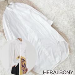 美品 HERALBONYヘラルボニー 日本製 スカーフループ付きシャツ