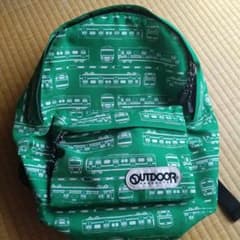 OUTDOOR PRODUCTS キッズリュック 電車柄 グリーンのサムネイル