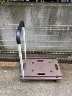 折りたたみ式 軽量樹脂製台車 ブラウンのサムネイル