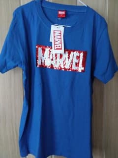 MARVEL スパンコール Tシャツ 青のサムネイル