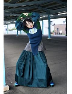 ENFOLD プリーツスカート　38 グリーン ENFOLD プリーツスカート 38 グリーン