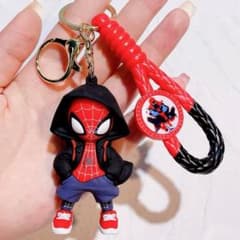 Spider-Man Hoodie Black Keychain Strap