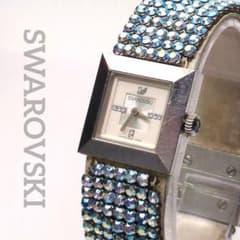 稼働品 世界2222本限定品 SWAROVSKI Eris ブルー スクエア - メルカリ