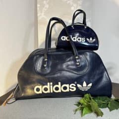 adidas ボストンバッグ　レザー　80s adidas アディダス レザー ボストンバッグ 80s? 黒 ブラック - メルカリ