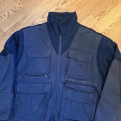 90s cabelas フリース ナイロン 切替 フィッシングジャケット XL