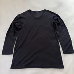 STUDIOHOMME Vネック 長袖カットソー　黒　L