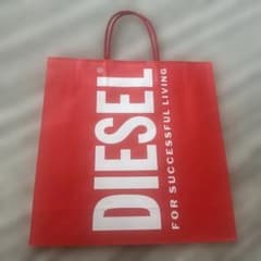 DIESEL ディーゼル ショップ袋 ショッパー 赤　大のサムネイル