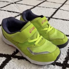 お値下げ　asics レーザービーム　キッズ スニーカー イエロー　20cmのサムネイル