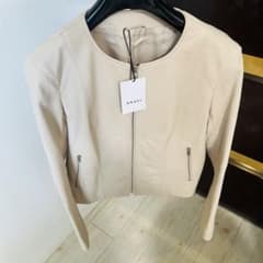 新品☆ ANAYI ラムレザークルージャケット/セオリー、23区、ロペ 新品☆ ANAYI ラムレザーファスナージャケット/セオリー、23区、ロペ