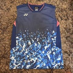 YONEX バドミントン 日本代表モデル ゲームシャツ L 青 ノースリーブのサムネイル