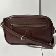 Cartier カルティエ マストライン レザー ショルダーバッグ ボルドー