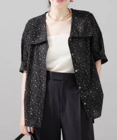 JOURNAL STANDARD L'ESSAGE ワイドカラーシャツ 星柄のサムネイル