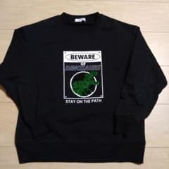 GLOBAL WORK トレーナー 150cm 恐竜 スパンコール 黒のサムネイル