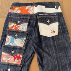 希少 ジュベナイルデリンクエント 飛龍デニム 5連ポケット和柄 サイズ34日本製のサムネイル