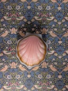 ソ連 銀875 ヴェルメイユ＆ピンクベークライト シェル型パウダー 