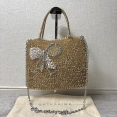美品アンテプリマ　ゴールド パーティーバッグ アンテプリマ パーティバッグ ワイヤー メディアム シャンパンゴールド
