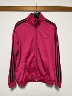 adidas アディダス トラックジャケット ピンク 3本ライン ジャージ Lのサムネイル