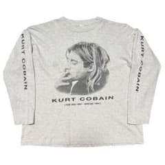 Nirvana  COBAIN 追悼　ロンT ニルヴァーナ 希少 90's NIRVANA Kurt Cobain 追悼 ロンT Euro - メルカリ