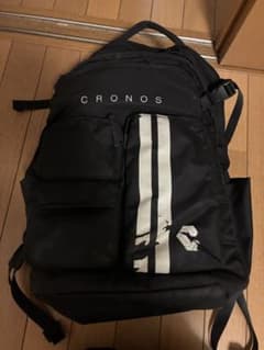 CRONOS ブラックバックパック ストライプデザイン - メルカリ