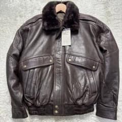 ヴィンテージ 90s G1 A2 フライトジャケット レザー ムートン L 茶